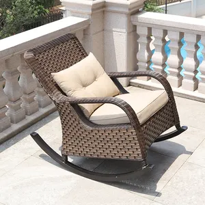 Nouveau Design OEM, chaise de plage pivotante, chaise d'extérieur en rotin