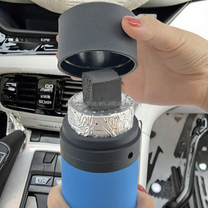 Mini Chicha Portable avec Couvercle et Miroir pour Shisha de Voyage, en Acrylique, pour Porte-Gobelet de Voiture, avec Ensemble de Pailles en Silicone - Product Image 3
