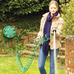 Manguera de agua para jardín de 7.5m, 15m, 30m, verde, a prueba de explosiones, de EVA, con boquilla pulverizadora para lavado de coches y gatillo. - Product Image 4