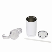 Gobelet isotherme en acier inoxydable vierge pour sublimation, 12 oz, design minimaliste, double paroi, écologique, 6-12 heures