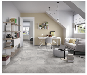 Carreau <span class=keywords><strong>de</strong></span> porcelaine moderne 600x600mm gris clair, texture <span class=keywords><strong>ciment</strong></span> rustique mate antidérapante pour intérieur, <span class=keywords><strong>salle</strong></span> <span class=keywords><strong>de</strong></span> bain, cuisine, murs et sols - Product Image 6