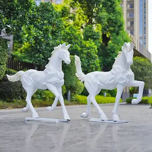 Custom design animal statue custom lighting resin animal crafts fiberglass horse deer elephant duck sculpture