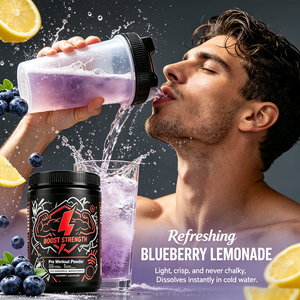 Poudre pré-entraînement OEM de haute qualité, marque privée, 175 mg de caféine naturelle, créatine monohydrate pour la croissance musculaire des hommes et des femmes - Product Image 3