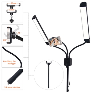 FOSOTO FT-450 Ánh Sáng Mới Đôi Cánh Tay Led Ánh Sáng Cho Studio Chụp Ảnh 224 Leds 40W Trang Điểm Vòng Ánh Sáng Cho Lash <span class=keywords><strong>Youtube</strong></span> - Product Image 5