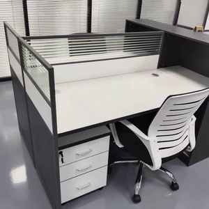 Modular Modern <b>Workstation</b> 4 Person Computer <b>Desk</b> Office Furniture Work Station - Product Image 3
