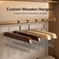 Porte-sangles en bois massif avec 8 crochets, support de rangement multifonctionnel pour sous-vêtements, soutien-gorge et débardeurs pour placard (vente en gros)