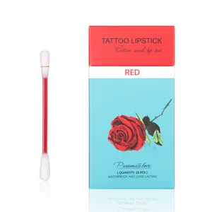 Tattoo Lipstick Cotton Swab labiales lipgloss Long Lasting private label lip gloss base Waterproof glitter lip kit liptint set