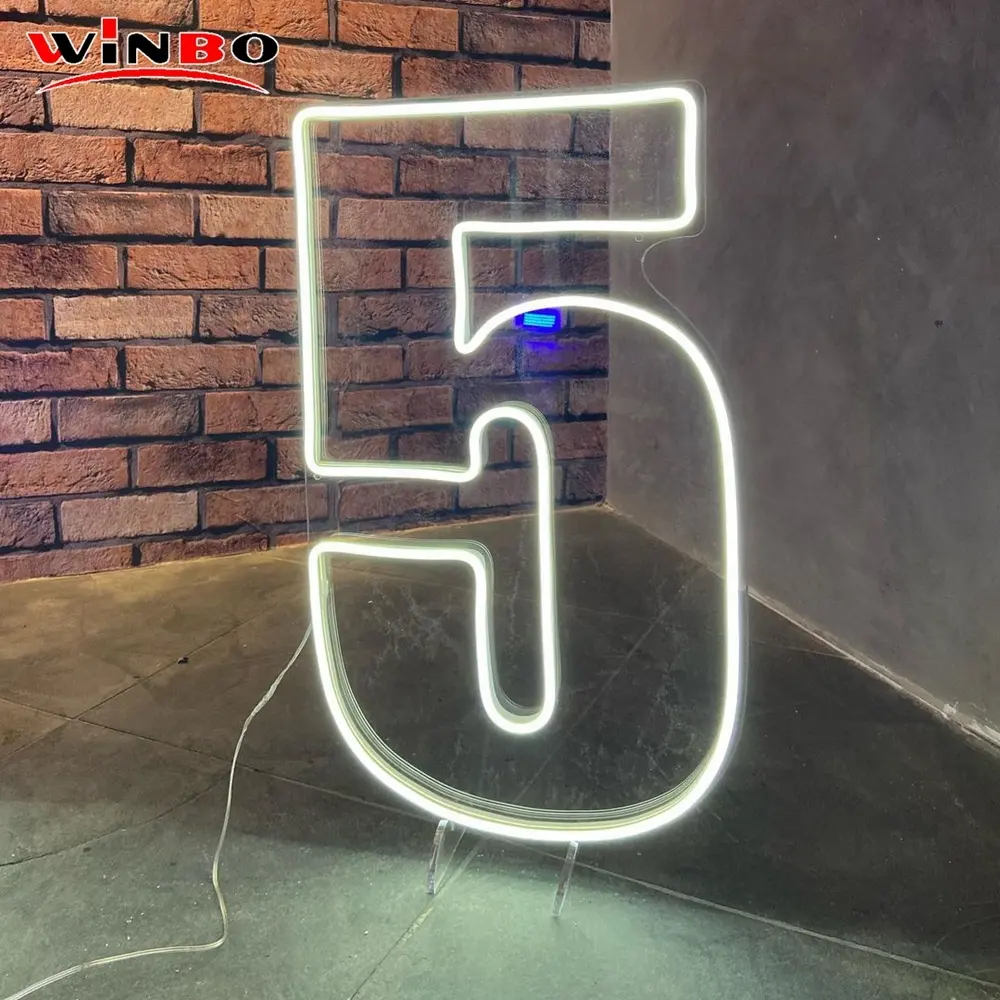 Winbo Dropshipping Rgb Logo Licht Nummer Gratis Ontwerp Custom Neon Letters Tekenen Led Licht Voor Party Event