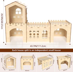 Ahşap tavşan kafesi yuva ahşap pet minyatür ev ahşap tavşan kafesi - Product Image 2