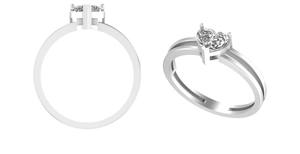 Premium 1.5 Carat Lab Créé Bague de Fiançailles en Diamant pour Proposition Cadeau Mariage VVS1 Clarté Bague - Product Image 2