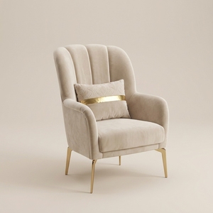 Divano Componibile in Tessuto Resistente e Confortevole, <span class=keywords><strong>Design</strong></span> Modulare Estensibile, Gambe in Acciaio Inox Dorato, Imbottitura in Schiuma, <span class=keywords><strong>Moderno</strong></span> per Hotel e <span class=keywords><strong>Soggiorno</strong></span> - Product Image 2