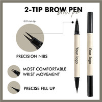 Crayon à sourcils liquide waterproof double embout pour des sourcils naturels