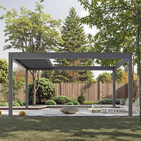 Pergola à lames orientables de haute qualité, électrique, avec structure en aluminium écologique pour piscines et balcons