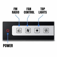 Kit de panneau de commande pour salle de bain avec radio FM, ventilateur et éclairage supérieur |   Contrôleur de bain intelligent complet avec transformateur 12V et haut-parleur