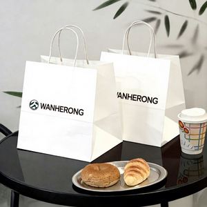 Factory Price Customized Printed logo <b>Small</b> Business <b>Gift</b> Cosmetics Packaging Brown Heavy Duty Paper Bag with Handles - Product Image 6