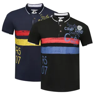 Camisa de polo de golfe para homens, camisa de algodão com impressão personalizada, camiseta esportiva para homens