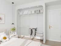 Kit d'organisation mural modulaire robuste pour placard, étagère métallique personnalisable pour dressing