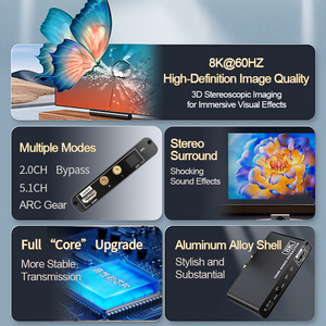 Mới A430 5.1 lõi dây dẫn âm thanh vắt Splitter <span class=keywords><strong>Adapter</strong></span> 8K 60Hz 1080P HD 3D Arc HDMI cáp cho âm thanh - Product Image 5