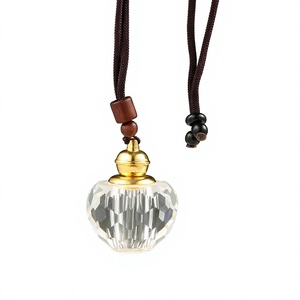Colgante de cristal para aceites esenciales, collar con botella de aceite recargable, amuleto de aromaterapia tamaño viaje - Product Image 1