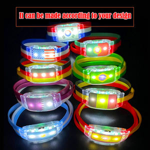 Pulsera Luminosa LED con Bandera Nacional, Bajo MOQ, Brazalete de Silicona NFC, Accesorios Personalizables para Fanáticos de la Copa Mundial 2026 - Product Image 3