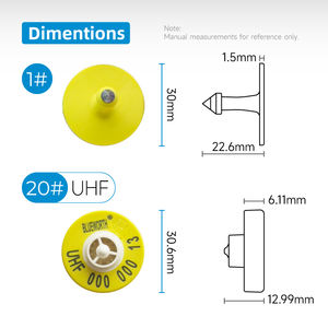 BLUEWORTH UHF, отслеживание животных, скота, RFID, Ушные бирки 860 ~ 960 мГц с различными мужскими бирками - Product Image 3