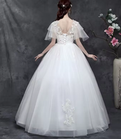 Robe de mariée grande taille NDC10087 – Nouvelle collection printemps-été pour la mariée, robe principale amincissante et simple, idéale pour studio, avec manches couvrantes