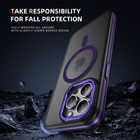 Nouvelle version antichoc métal lentille magnétique coque arrière pour iPhone 17 Pro Max 17 Air 16 Pro 15 Plus accessoire de téléphone portable