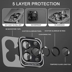 Không thấm nước cá nhân hợp kim nhôm điện thoại di động máy ảnh ống kính bảo vệ định vị iPhone với màng bảo vệ - Product Image 3