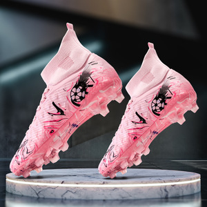 Zapatos de Fútbol Unisex para Niños, Suela TF para Césped Artificial, Transpirables, para Entrenamiento, Diseño de Partido de Fútbol Mundial - Product Image 2