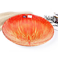 Assiettes de présentation en verre décoratives pour fruits, assiettes de service en verre, centres de table en verre, vente en gros
