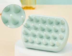 Nouveau design de peigne de massage du cuir chevel, massage du cuir chevel en silicone à double usage, humide et sec, brosse en bambou, masseur de tête, cuir chevel - Product Image 4