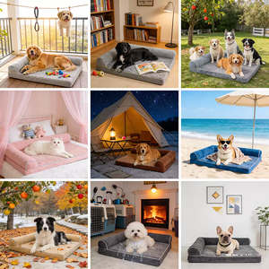 Divano per Cani in Peluche con Motivo Solido, Stile Moderno, Quattro Stagioni, Sfoderabile e Lavabile, Ortopedico, Durevole, Vendita Diretta dalla Fabbrica - Product Image 6