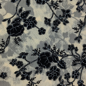 100% Polyester hoa mẫu long lanh đổ xô lưới vải - Product Image 2