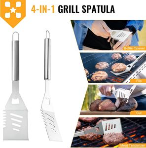 Juego de 19 Utensilios de <span class=keywords><strong>Barbacoa</strong></span> de Acero Inoxidable para Acampar al Aire Libre, <span class=keywords><strong>Kit</strong></span> de Herramientas para Asar - Product Image 4