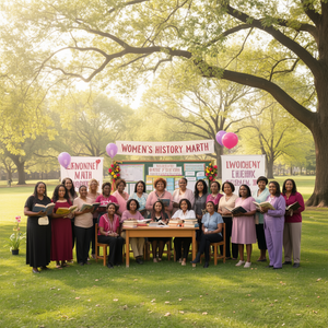 Maglietta Strong Women History da donna, girocollo, manica corta, 100% cotone, t-shirt femminista, per tutte le stagioni, casual, con stampa - Product Image 2