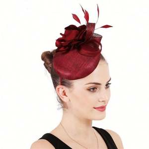 Coiffe de mariée en voile fleuri, haut de gamme, style aristocratique, pour dîner de gala occidental, chapeau de soirée, bandeau, chapeaux et fascinators pour femmes - Product Image 6