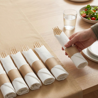 Ensemble de couverts écologiques jetables en bois naturel, ustensiles de cuisine en bambou en gros pour événements en plein air