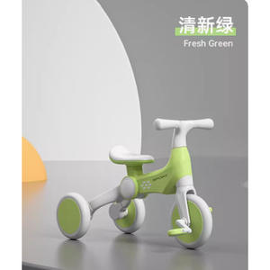 Triciclo Fkl para niños de 2 a 4 años con ruedas de espuma, ligero, plegable, bicicleta de equilibrio para niños, multifuncional y empujable. - Product Image 1