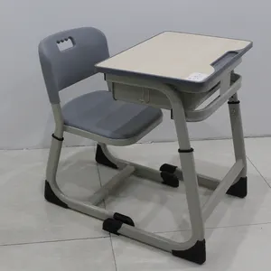 Günstige Schul möbel Feste Einzel metall Kunststoff Holz Klassen zimmer Student Schreibtisch und Stuhl