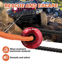 Nouveau Style ARCTICSUN anneau de récupération en alliage d'aluminium rouge portant manille souple treuil synthétique corde de remorquage 200000lbs pour tout-terrain