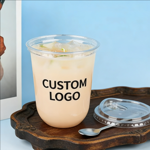 Gobelets à bulles en plastique transparent jetables en PP à paroi simple, diamètre 90 mm, 300 ml, 500 ml, gobelets à thé au lait - Product Image 4