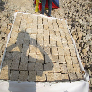Pavés en granit jaune rustique Flamed China G682, pierres de pavage naturelles beiges pour allées extérieures - Product Image 3