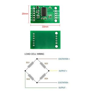 50kg Load Cell E-Shaped Weighing Sensor Strain Gauge Half-Bridge With HX711 A/D Amplifier Module <b>DIY</b> <b>Kit</b> - Product Image 6