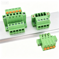 Bloc de bornes mâle-femelle à montage sur panneau avec connecteur à bride et prise à ressort de 3,81 mm, certifié CE, pour connexion sans soudure en ligne