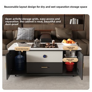 Tavolino da Caffè Completamente Automatico Intelligente con Altezza Regolabile, Supporto Mobile e Bollitore Integrato, Piano in Ardesia - Arredamento Domestico di Lusso Leggero - Product Image 3