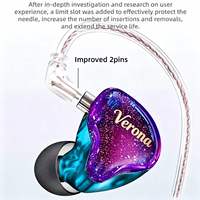 Auriculares Intrauditivos con Gradiente Estrellado, ANC Real, Cable Trenzado, HiFi, Resistentes al Agua IPX-4, Hechos en China, para Músicos y Videojuegos