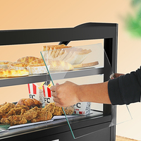 Matériel de restauration KEMAI, vitrine chauffante transparente pour aliments chauds, armoire de présentation thermique, capacité 200L, classe d'économie d'énergie