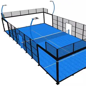कस्टम आउटडोर पैडल कोर्ट पैनल डिजाइन चीन पैडल फील्ड कोर्ट हॉल खेल केंद्रों के लिए पैडल टेनिस कोर्ट