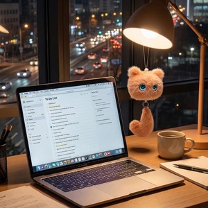 AI Curious Cat Lovely Plush <strong>Toy</strong> Interactive Plush Bag Charm Emotional Healing Companion - Product Image 5