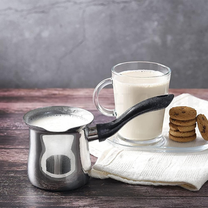 Vente en gros de chauffe-café de luxe chauffe-café turc en acier inoxydable avec poignée en silicone - Product Image 2